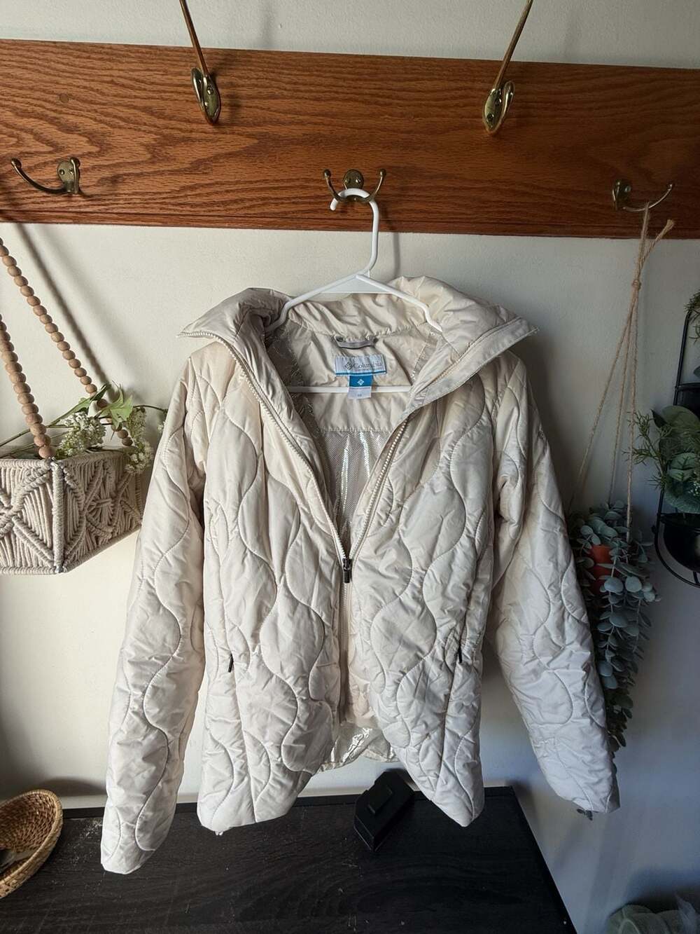 Columbia Omni-Heat Women’s White Puffer Quilted Winter Coat XS